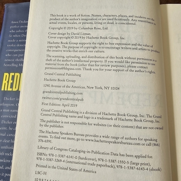 Redemption (Memory Man Series, 5) David Baldacci, Hardcover, Pre-owned - Picture 4 of 9